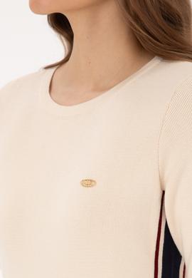 Kadın Krem Triko Elbise - 50309598001