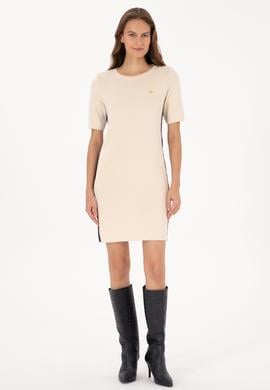Kadın Krem Triko Elbise - 50309598001