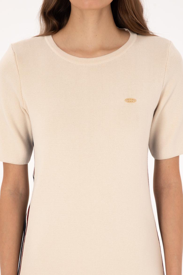 Kadın Krem Triko Elbise - 50309598001