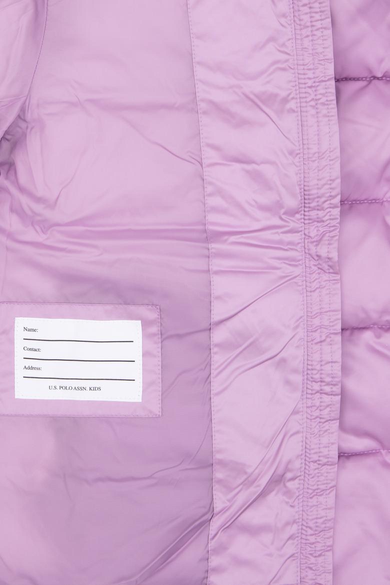 Kız Çocuk Lila Kapüşonlu Kaban - 50313073002