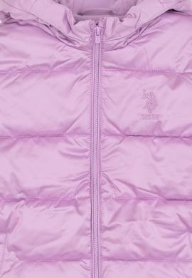 Kız Çocuk Lila Kapüşonlu Kaban - 50313073002