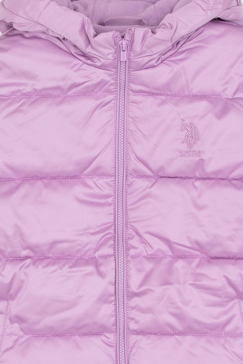 Kız Çocuk Lila Kapüşonlu Kaban - 50313073002