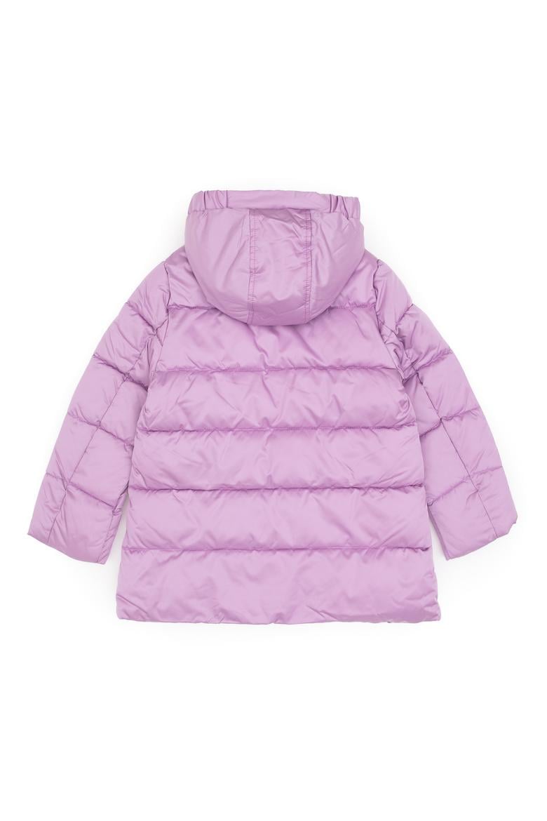 Kız Çocuk Lila Kapüşonlu Kaban - 50313073002