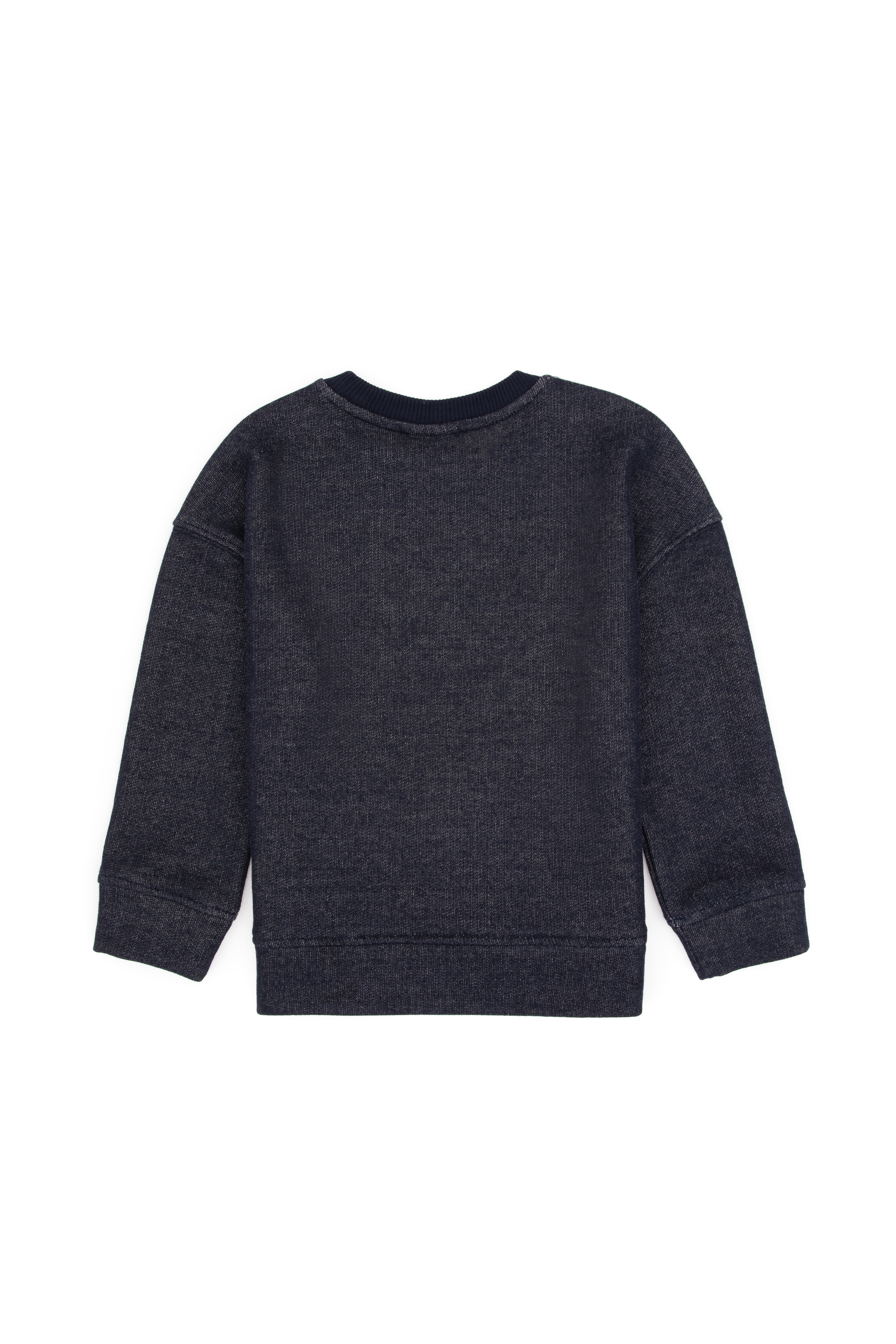 Kız Çocuk Lacivert Bisiklet Yaka Sweatshirt - Image 2