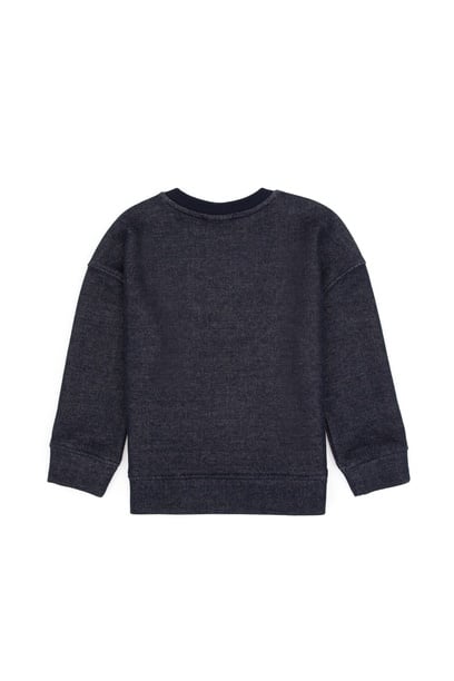 Kız Çocuk Lacivert Bisiklet Yaka Sweatshirt