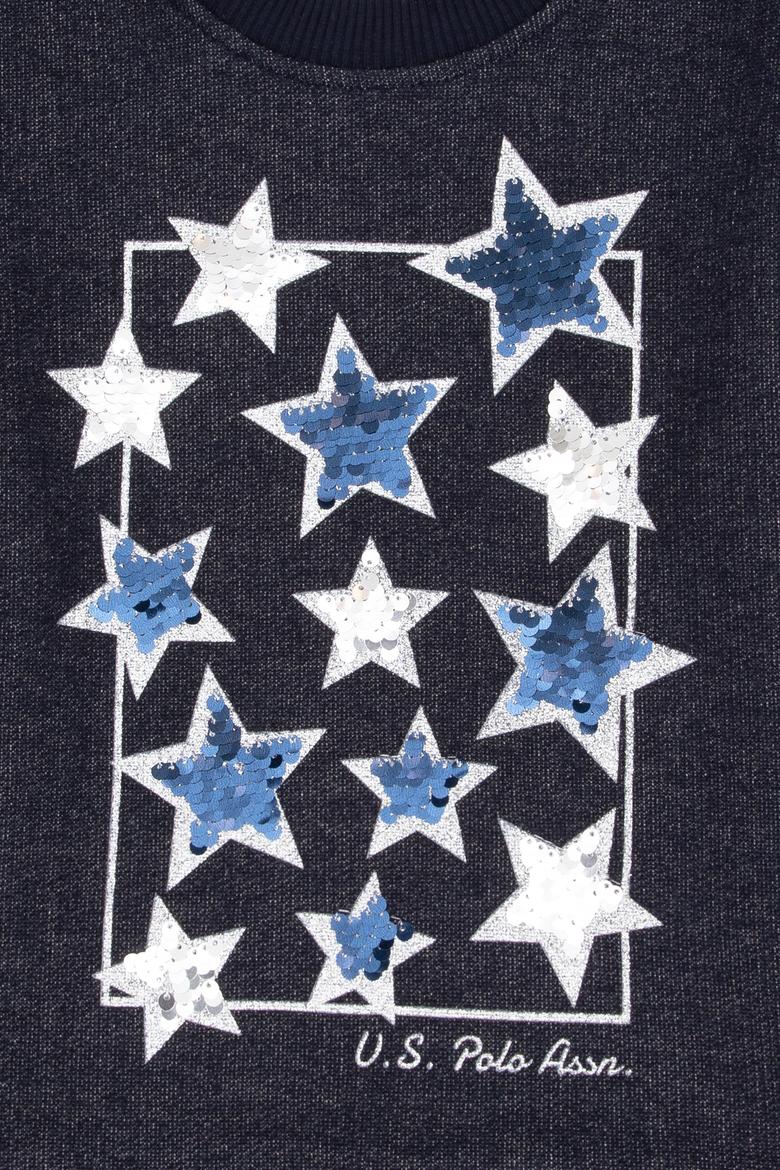 Kız Çocuk Lacivert Bisiklet Yaka Sweatshirt - 50314294012