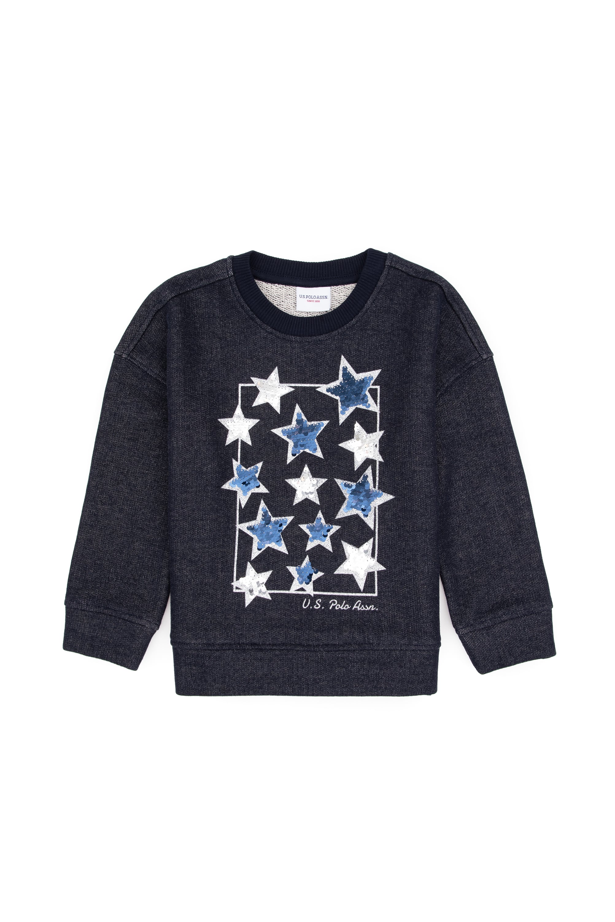 Kız Çocuk Lacivert Bisiklet Yaka Sweatshirt