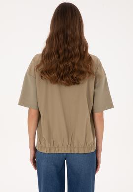 Kadın Açık Haki Tişört - 50309440004