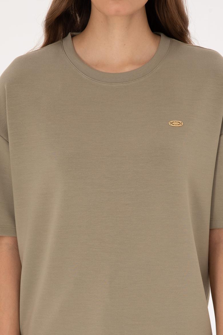 Kadın Açık Haki Tişört - 50309440004
