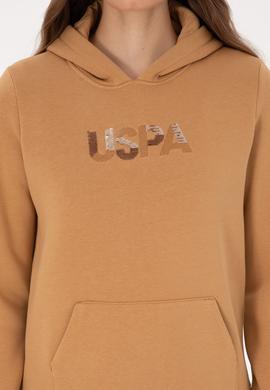 Kadın Camel Kapüşonlu Basic Sweatshirt - 50307711085