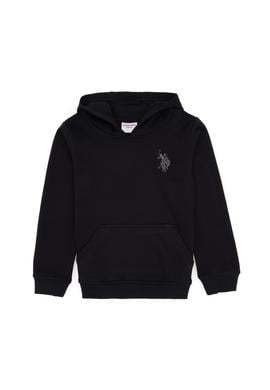 Erkek Çocuk Siyah Kapüşonlu Basic Sweatshirt - 50313980020
