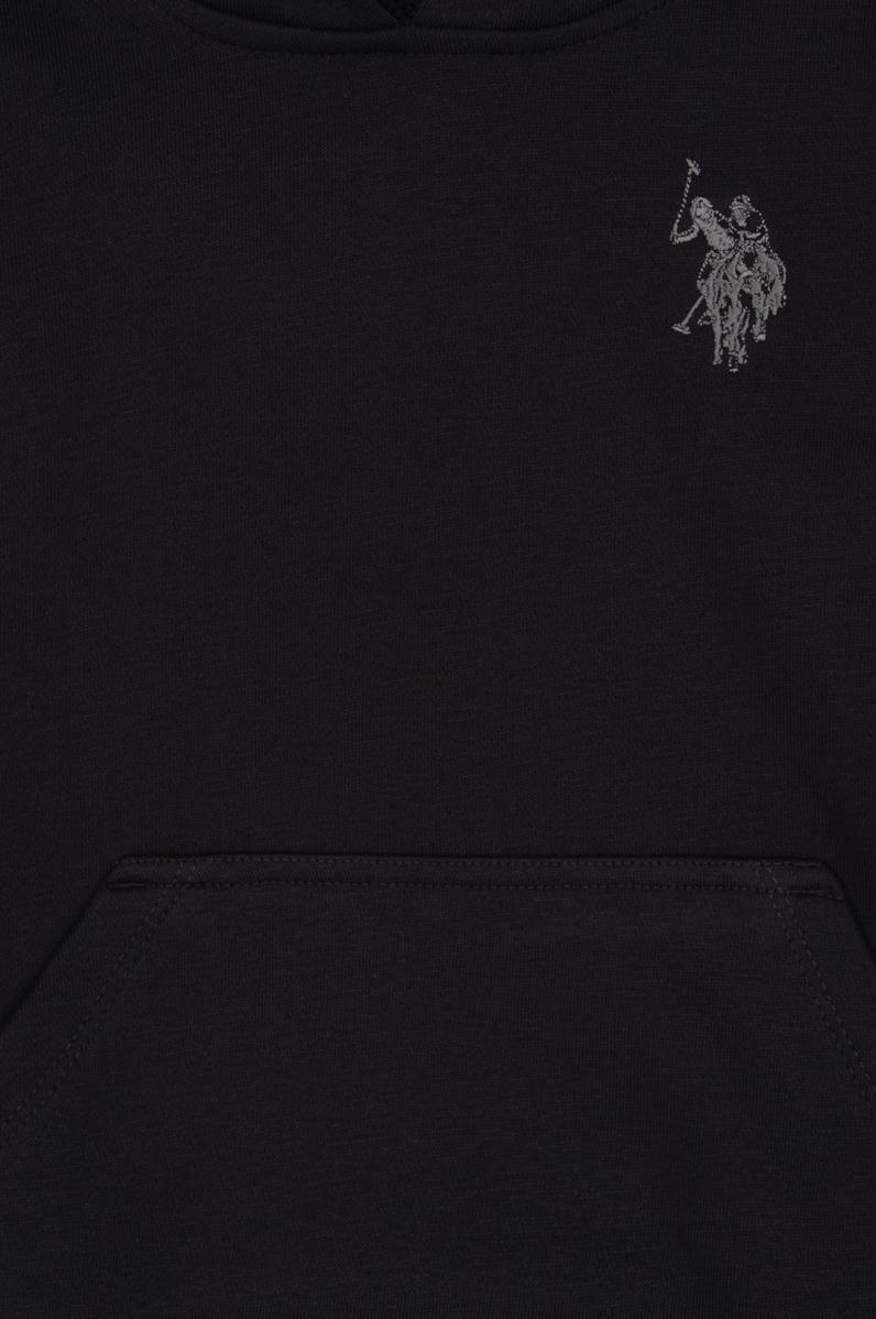 Erkek Çocuk Siyah Kapüşonlu Basic Sweatshirt