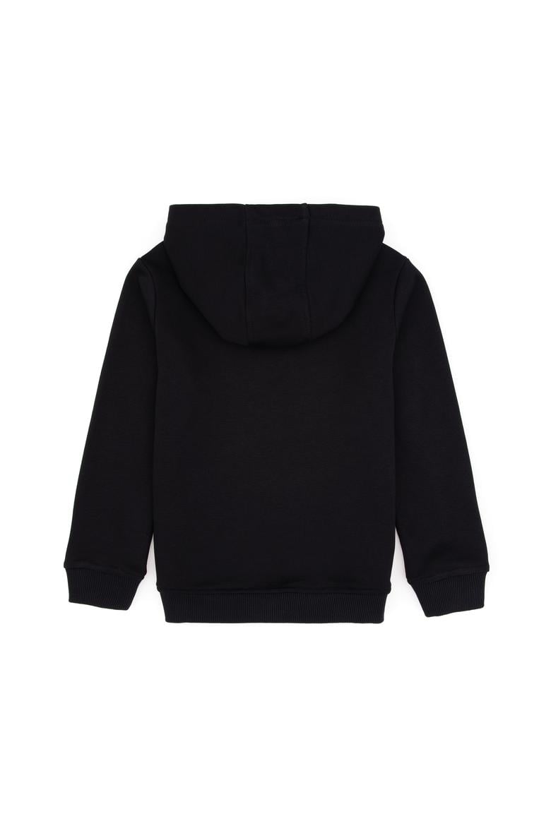 Erkek Çocuk Siyah Kapüşonlu Basic Sweatshirt - 50313980020