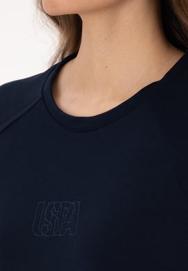 Kadın Lacivert Uzun Bisiklet Yaka Sweatshirt - 50315623005