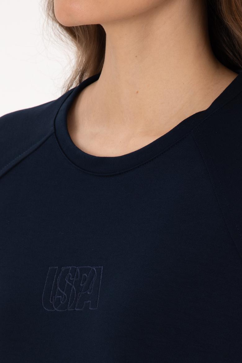 Kadın Lacivert Uzun Bisiklet Yaka Sweatshirt - 50315623005