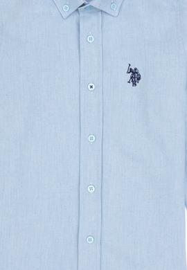 Erkek Çocuk Açık Mavi Uzun Kollu Basic Gömlek - 50316769002