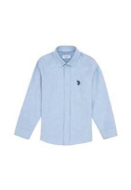 Erkek Çocuk Açık Mavi Uzun Kollu Basic Gömlek - 50316769002