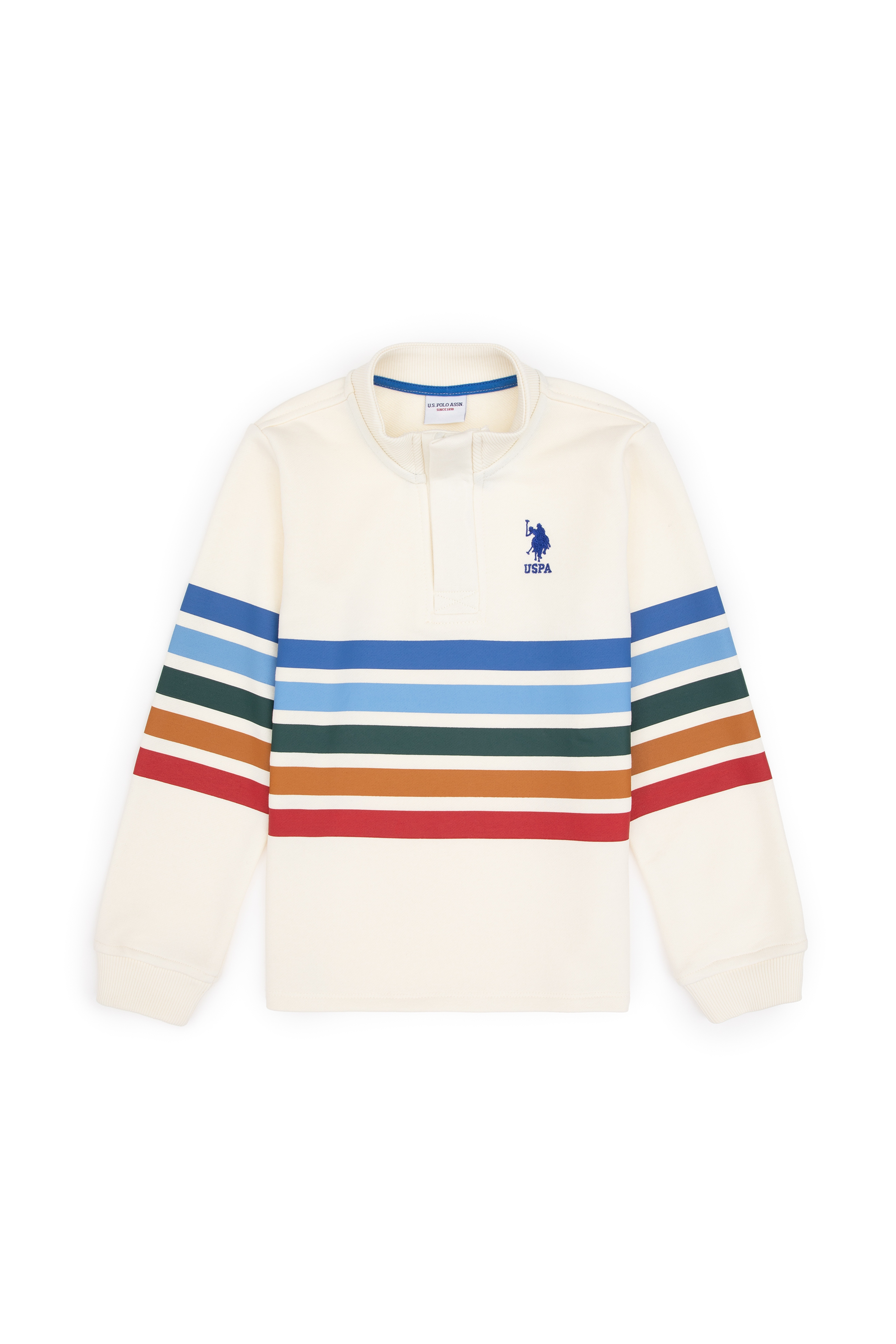 Erkek Çocuk Krem Dik Yaka Sweatshirt - Image 2