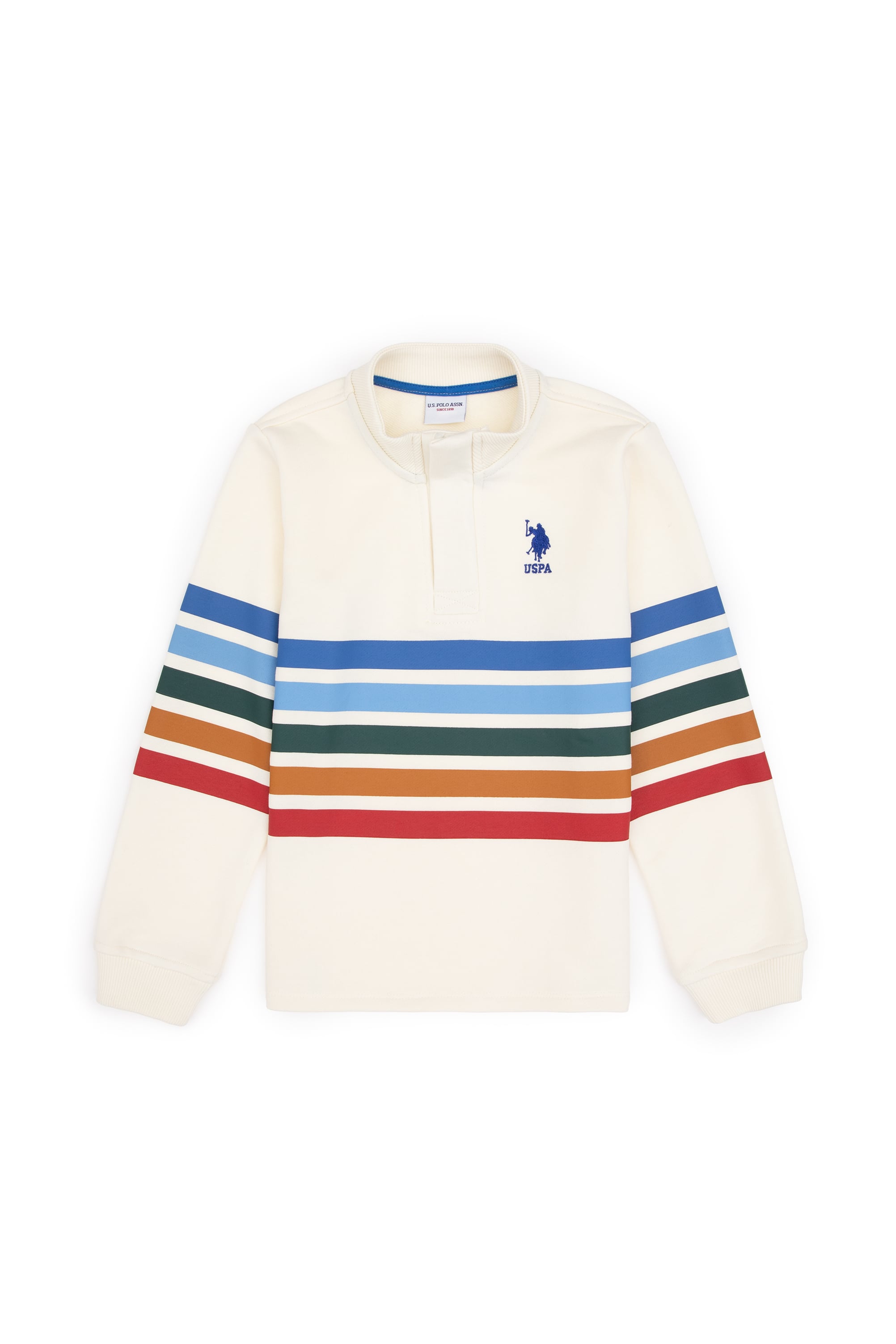 Erkek Çocuk Krem Dik Yaka Sweatshirt