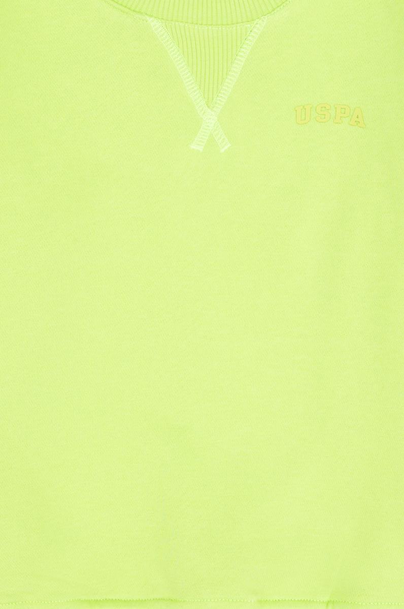 Erkek Çocuk Yeşil Bisiklet Yaka Basic Sweatshirt