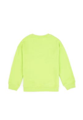 Erkek Çocuk Yeşil Bisiklet Yaka Basic Sweatshirt - 50313829122