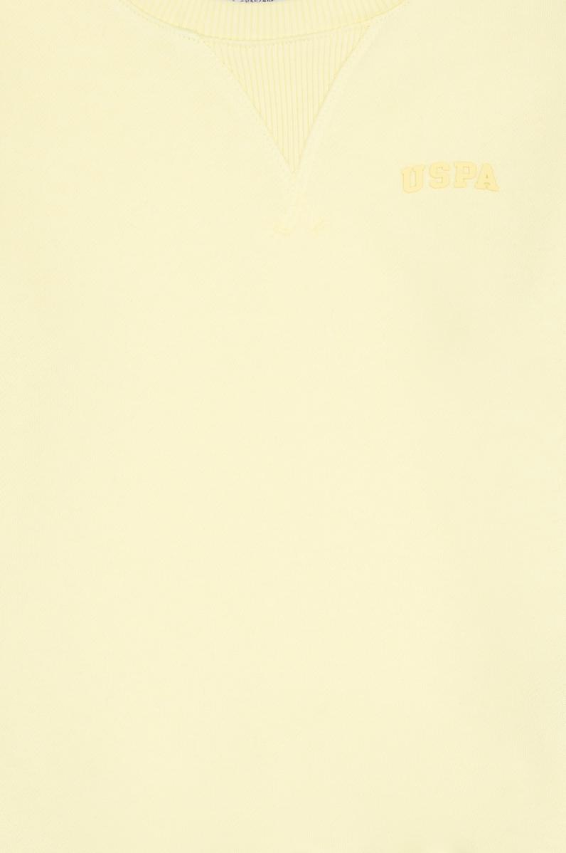 Erkek Çocuk Sarı Bisiklet Yaka Basic Sweatshirt