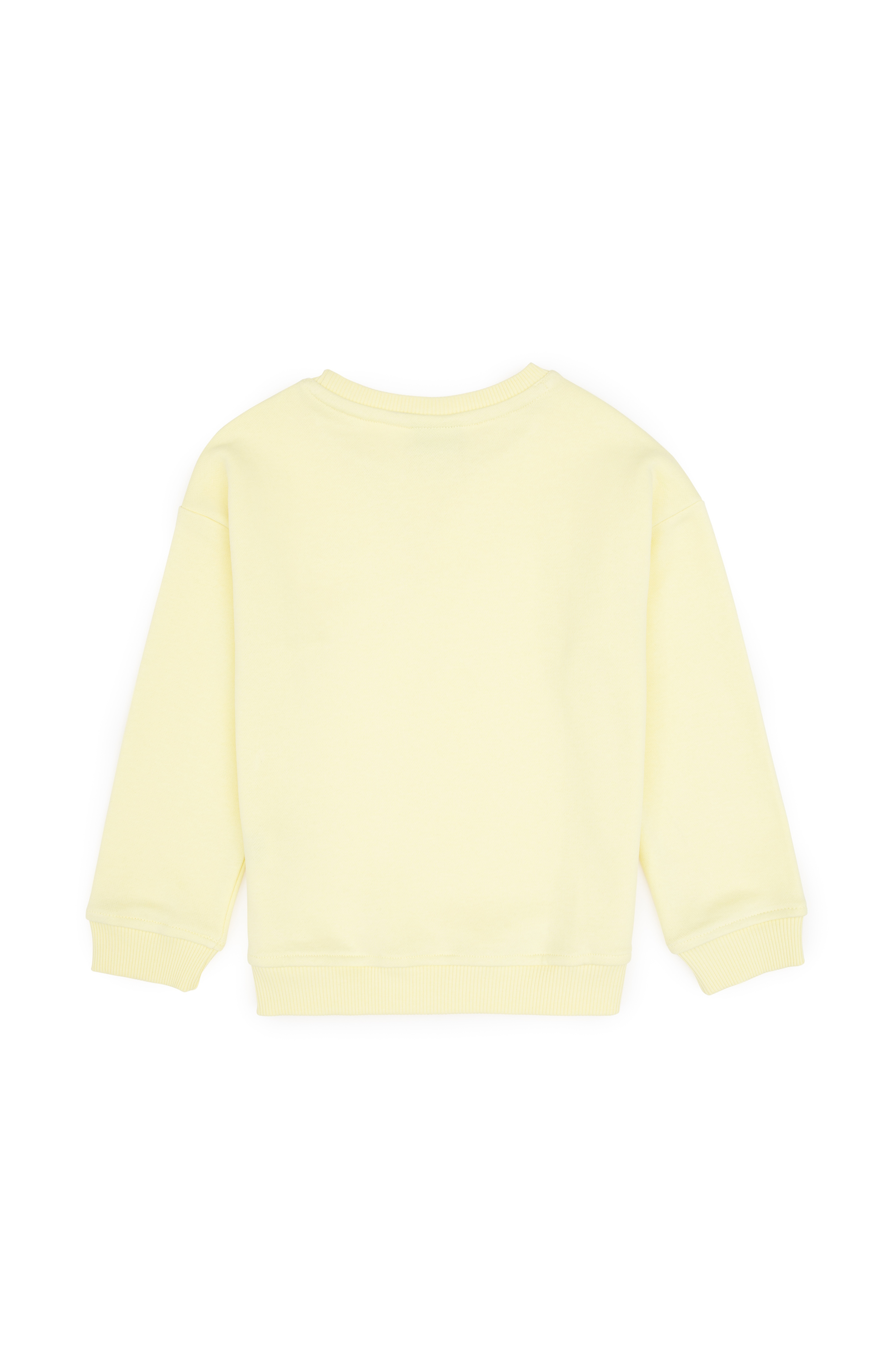 Erkek Çocuk Sarı Bisiklet Yaka Basic Sweatshirt