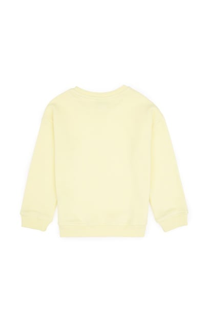 Erkek Çocuk Sarı Bisiklet Yaka Basic Sweatshirt