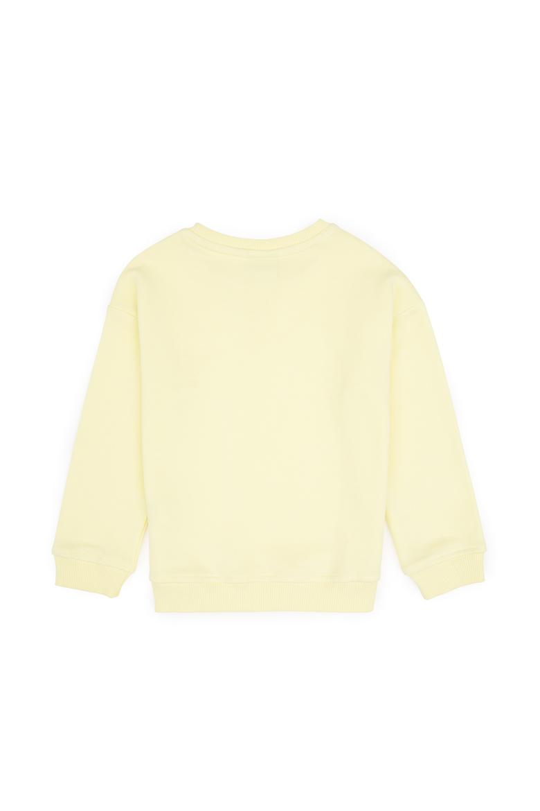 Erkek Çocuk Sarı Bisiklet Yaka Basic Sweatshirt - 50313829198