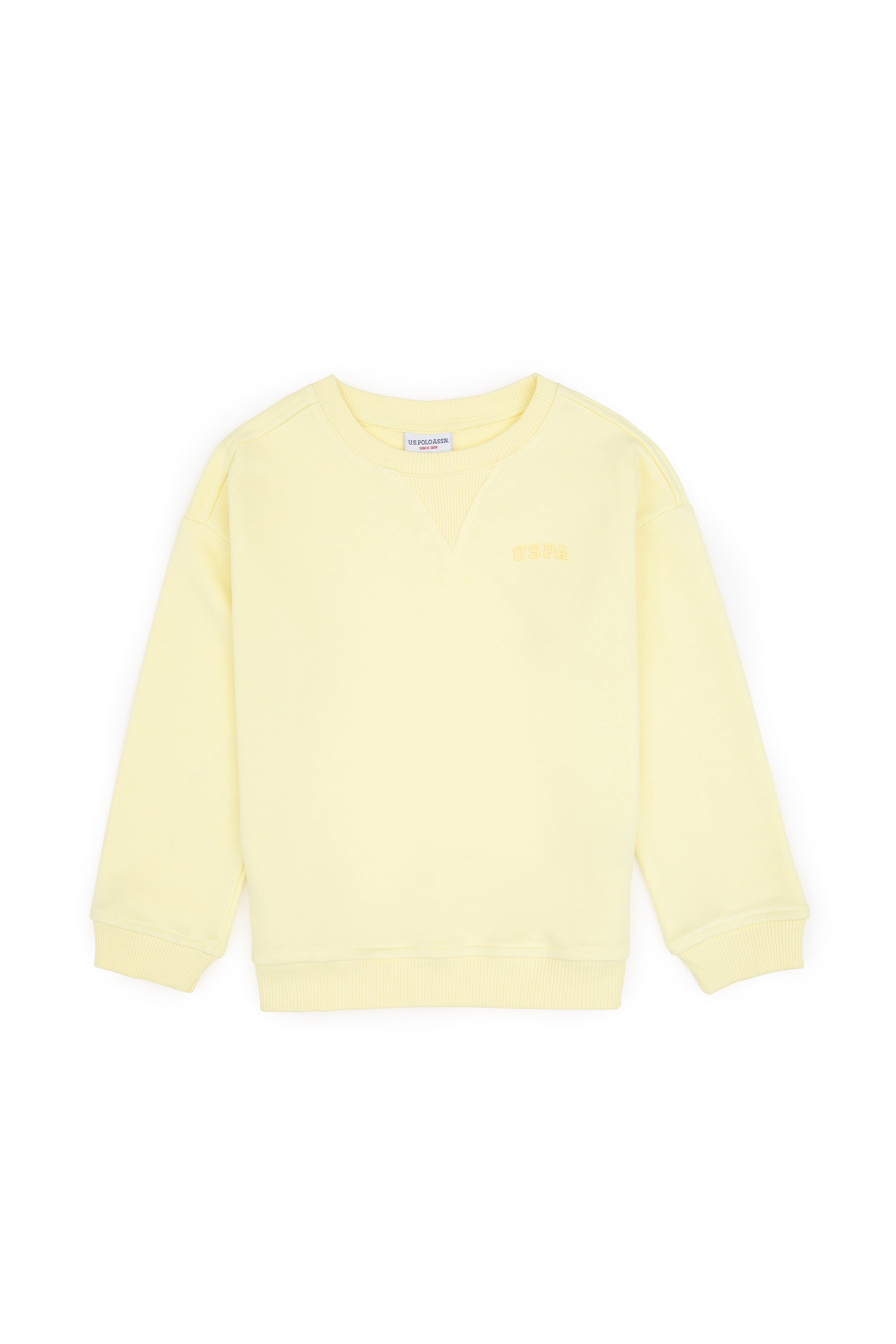 Erkek Çocuk Sarı Bisiklet Yaka Basic Sweatshirt - Image 2