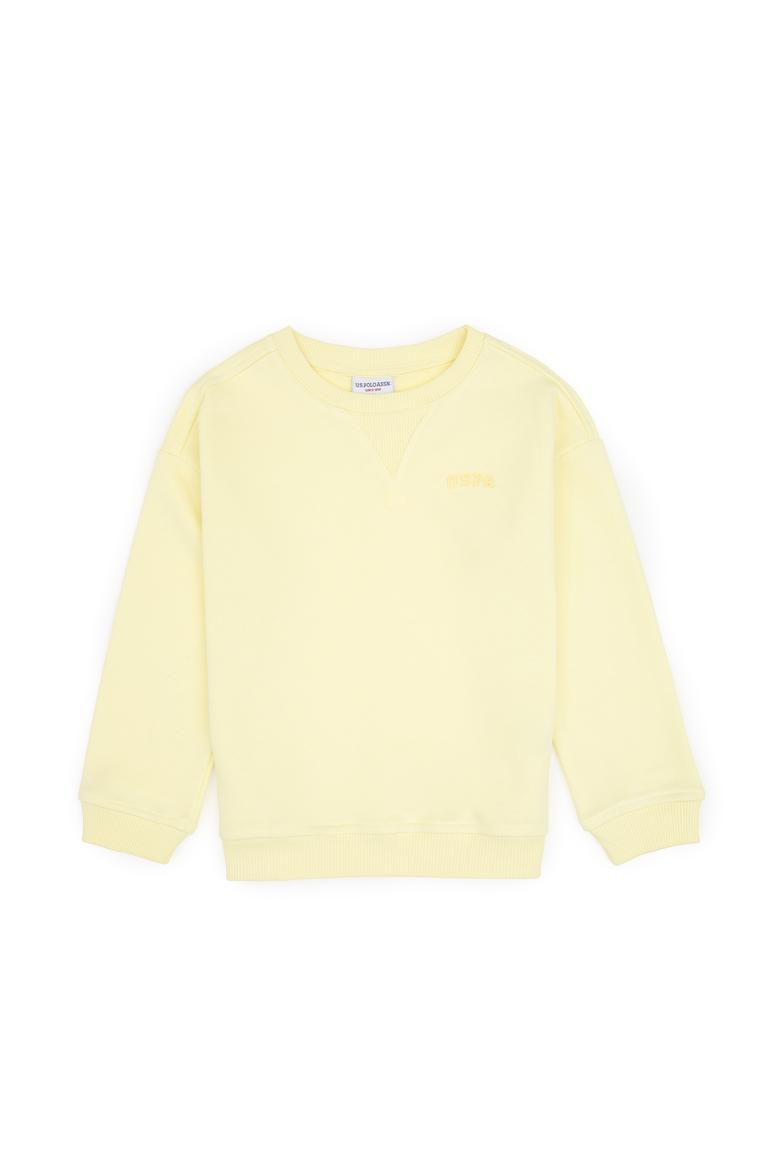 Erkek Çocuk Sarı Bisiklet Yaka Basic Sweatshirt - 50313829198