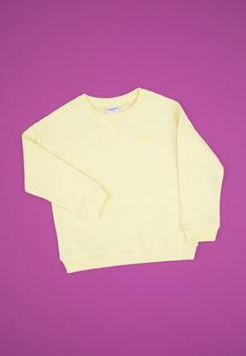 Erkek Çocuk Sarı Bisiklet Yaka Basic Sweatshirt - 50313829198