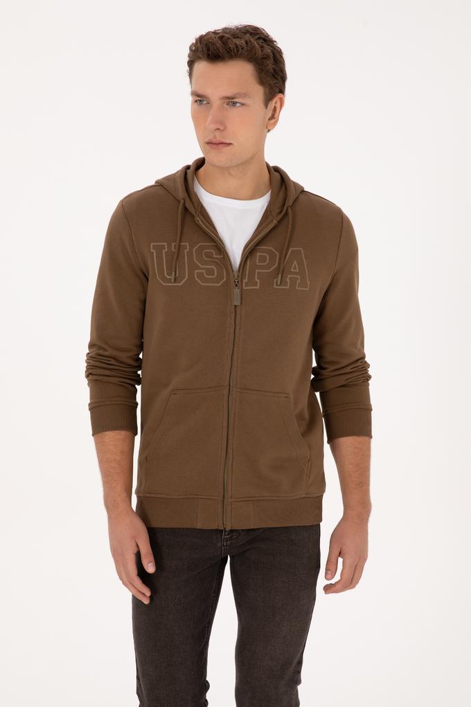 Erkek Haki Örme Hırka