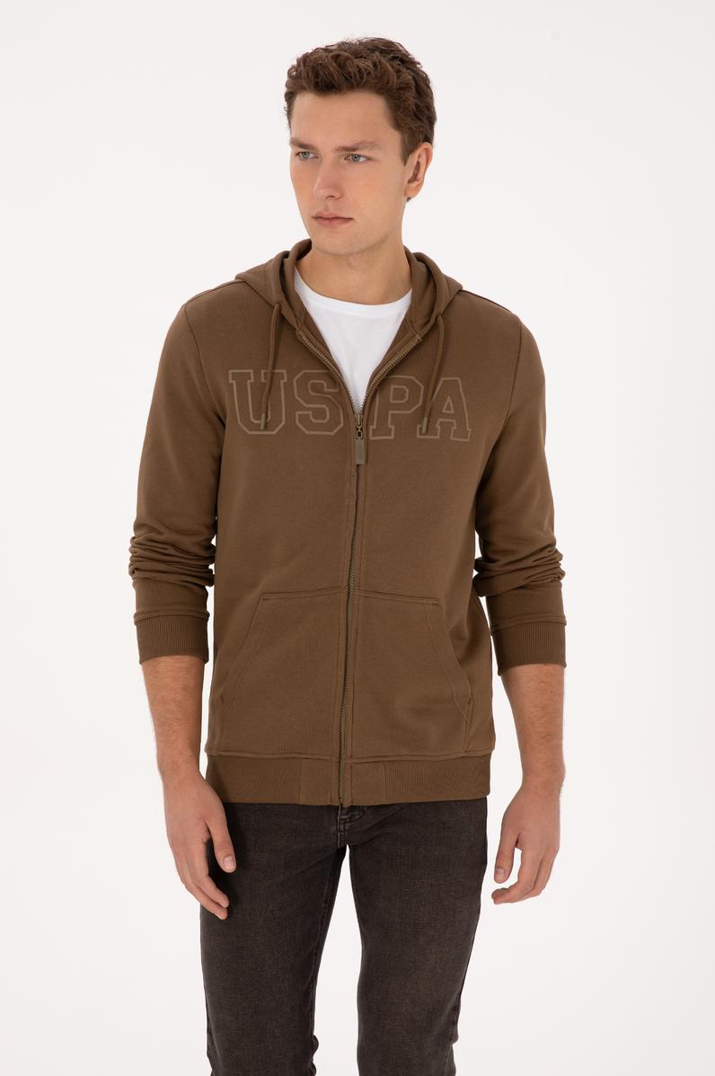 Erkek Haki Örme Hırka