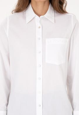 Kadın Beyaz Uzun Kollu Gömlek - 50308971003