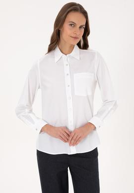 Kadın Beyaz Uzun Kollu Gömlek - 50308971003