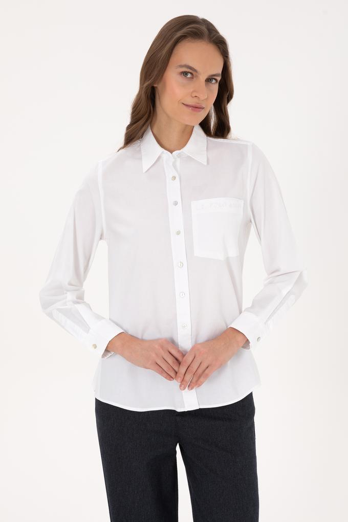 Kadın Beyaz Uzun Kollu Gömlek