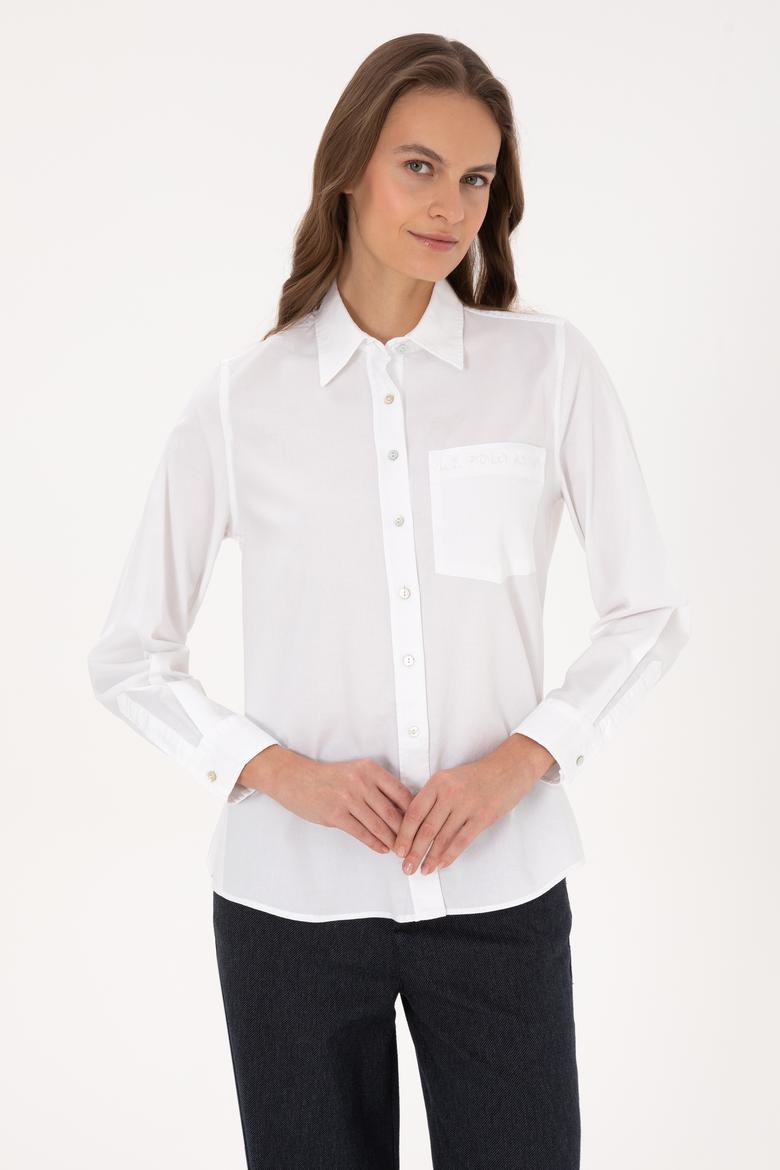 Kadın Beyaz Uzun Kollu Gömlek