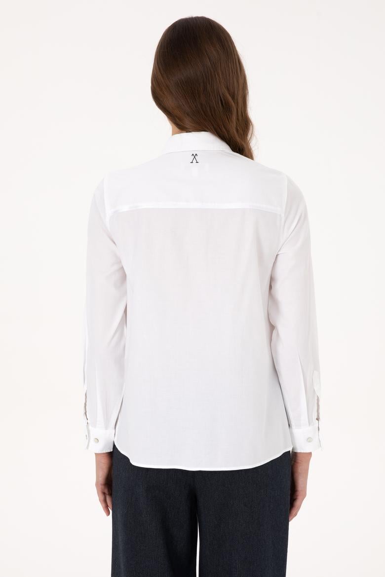 Kadın Beyaz Uzun Kollu Gömlek - 50308971003
