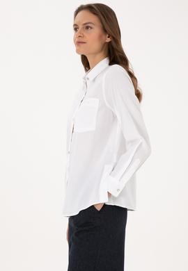 Kadın Beyaz Uzun Kollu Gömlek - 50308971003