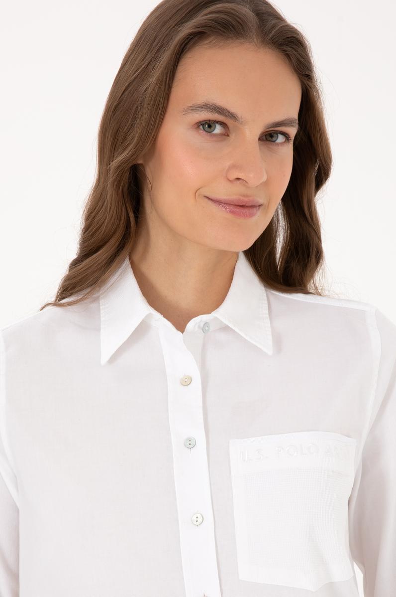 Kadın Beyaz Uzun Kollu Gömlek