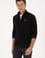 Erkek Regular Fit Yarım Fermuarlı Siyah Basic Sweatshirt
