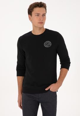Erkek Regular Fit Bisiklet Yaka Siyah Sweatshirt - 50308717033