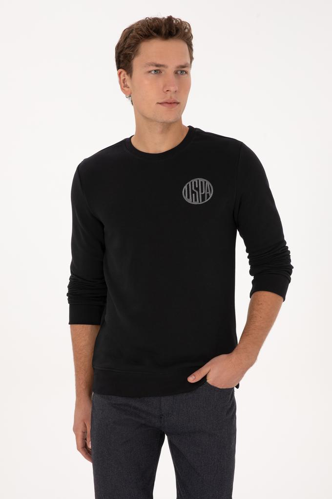 Erkek Regular Fit Bisiklet Yaka Siyah Sweatshirt