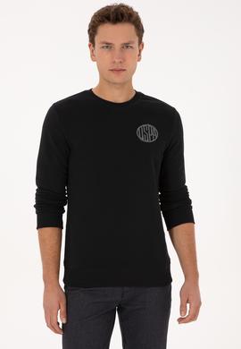 Erkek Regular Fit Bisiklet Yaka Siyah Sweatshirt - 50308717033