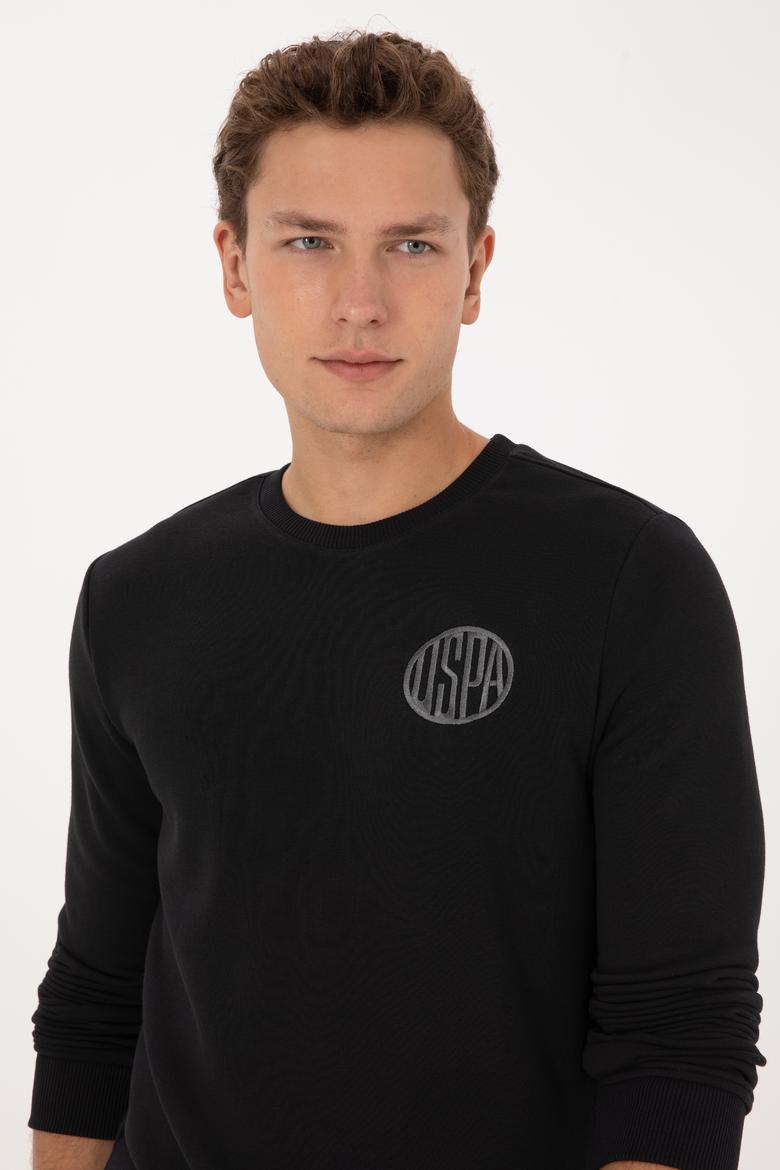 Erkek Regular Fit Bisiklet Yaka Siyah Sweatshirt - 50308717033