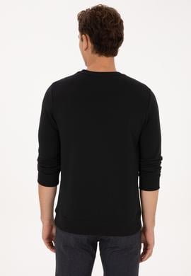 Erkek Regular Fit Bisiklet Yaka Siyah Sweatshirt - 50308717033