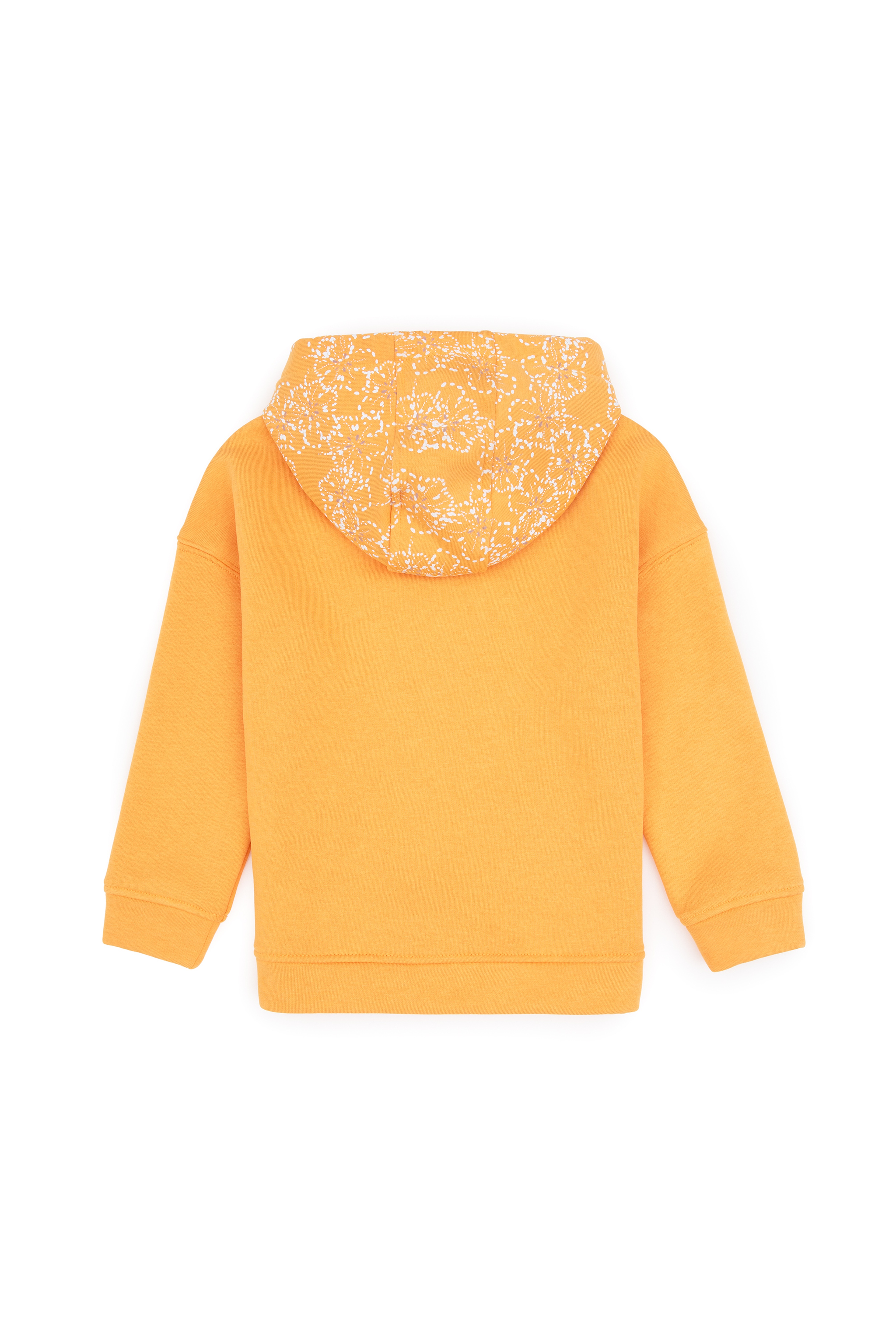 Kız Çocuk Turuncu Kapüşonlu Sweatshirt - Image 2