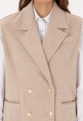 Kadın Camel Melanj Örme Yelek - 50315824006