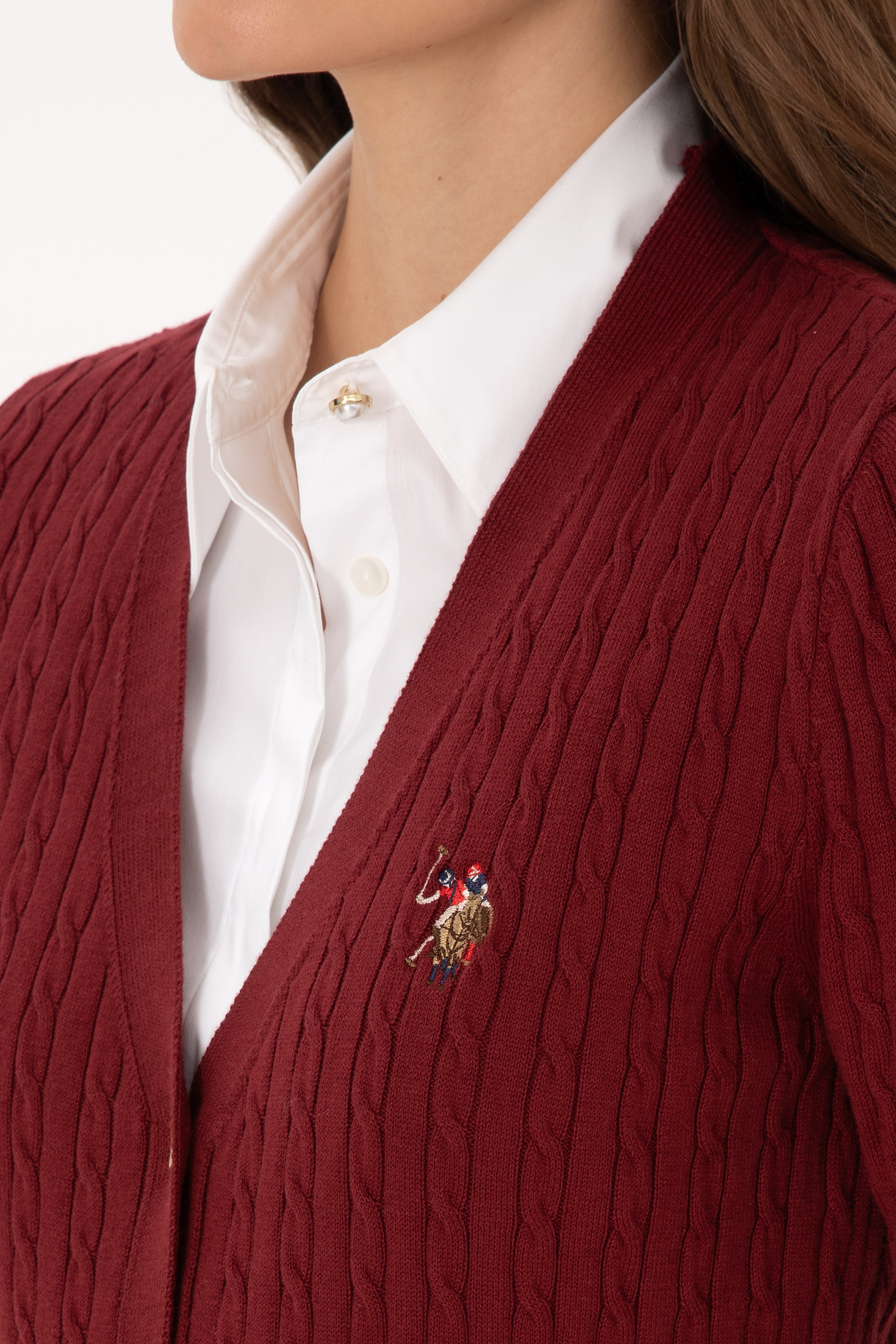 Kadın Bordo Basic Triko Hırka